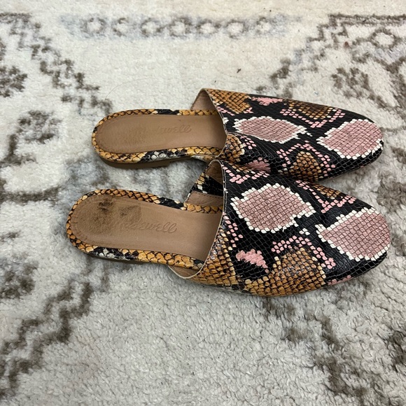 Madewell snake print slide on mules - Picture 2 of 8